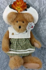 Boyds Heart To Heart ERIN Bear Teddy Bumble Bee Dress Hat 16" Plush Stuffed