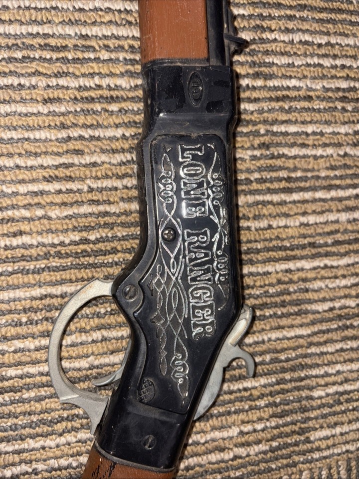 Marx Toy Lone Ranger Rifle Lever Action Cap Gun Western Cowboy 1950s ...