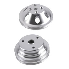 Crankshaft Drive Set For Chevy Sbc 265-400 V8 Lwp 12 Groove Pulley Aluminum Crankshaft Drive Set For Chevy Sbc 265-400 V8 Lwp 12 Groove Pulley Aluminum