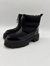 H&M Black Quilted Chunky Sole Boots - EU 39 / UK Size 6 - Worn Once