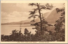 Vintage 1910s HUDSON RIVER DAY LINE New York Postcard "Cro' Nest from East Bank"