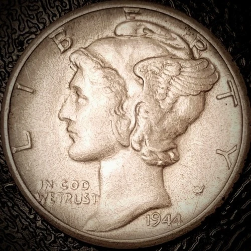 1944 D Mercury Dime - Choice AU - 90% Silver Winged Liberty 10C