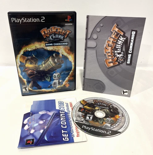 RATCHET & CLANK GOING COMMANDO PS2 SONY PLAYSTATION 2 W/ INSERTS 2003 INSOMNIAC