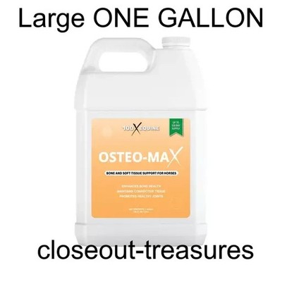 100X Equine Osteo Max Osteo-Max 1 Gallon Horse Bone Joint Supplement SEALED NEW!