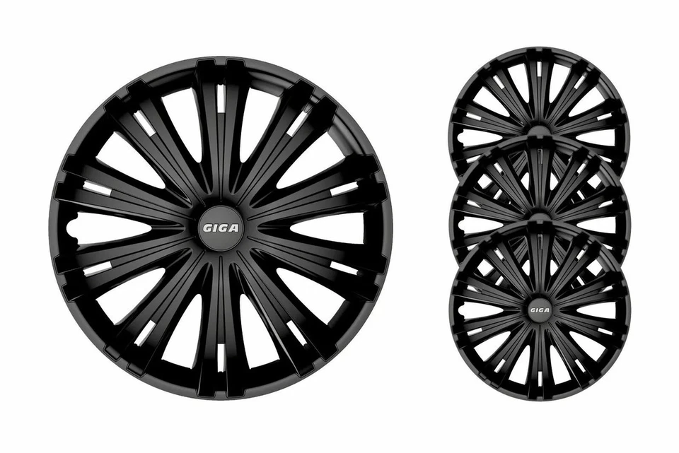 Wheel Trims 14" Black Hub Caps Wheel Covers Giga Fits Skoda Citigo - Image 3 of 4