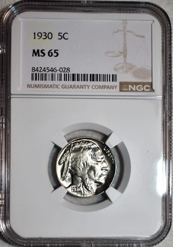 NGC MS-65 1930-P Buffalo Nickel, Cartwheeling, Blast-White Gem!