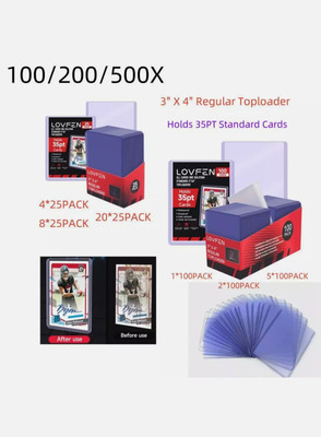 500x Toploader 3x4 für 35pt Pokemon Magic Karten Yugioh TCG Kartenhüllen+Sleeves