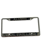 Cal State L.a. Alumni License Plate Frame Metal Chrome Vintage Auto Tag Holder Cal State L.a. Alumni License Plate Frame Metal Chrome Vintage Auto Tag Holder