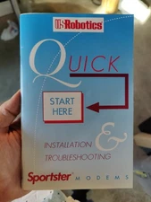 Us robotics Sportster Modem Quick Start Here