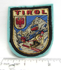 Vintage Tirol Austria Patch Snow Skier Air Tram Ski Lift Patscherkofel Mountain