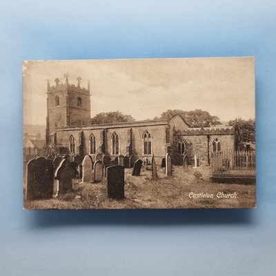 Castleton Postkarte um 1910 Peak District lokale Pfarrkirche & Gelände