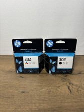 GENIUNE HP 302 BLACK HP 302 TRI-COLOUR INK CARTRIDGES NEW SEALED In Date