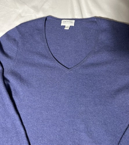 Charter Club Kaschmir Pullover Damen mittelblau eng Strick klassisch 2-fädig - Bild 2 von 8