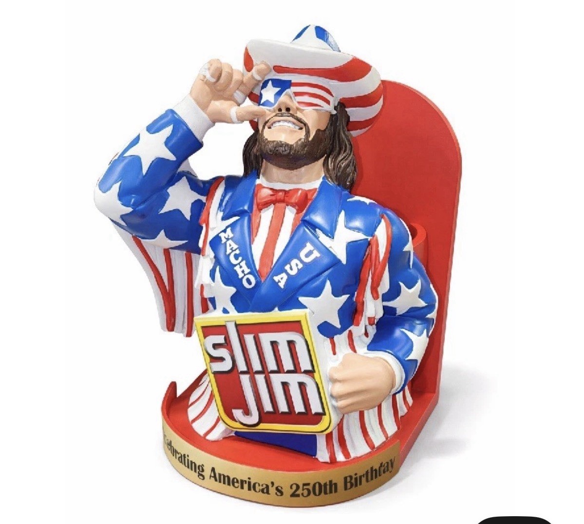 RANDY THE "MACHO MAN" SAVAGE, SLIM JIM  250th AMERICAN BIRTHDAY 🎂🎈🎉