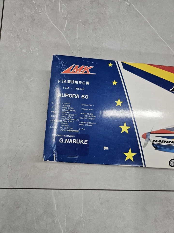 MK Kato Aurora 60 F3A Competition RC Pattern plane Kit Vintage Unused. - Image 2 of 4