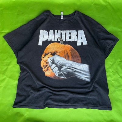 Large Pantera Halloween Pumpkin Fist Graphic Band T Shirt Mens Alstyle