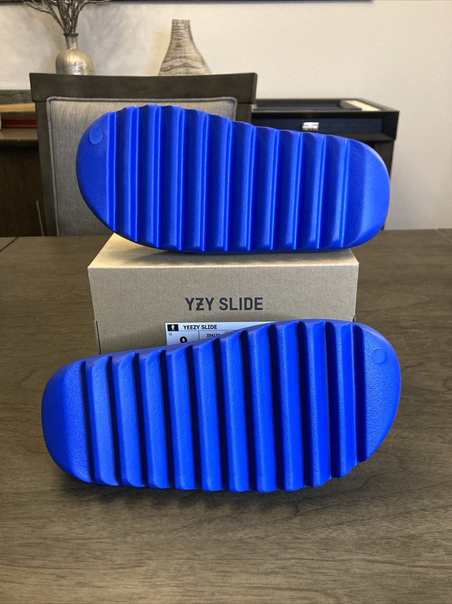 ADIDAS YEEZY SLIDE AZURE BLUE (ID4133) SZ 9 DS REPUTABLE SELLER | eBay