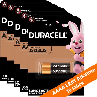 10 x Duracell Mini AAAA LR61 MN2500 LR8D425 1,5V 4061 Alkaline Batterie 5 x 2er - Bild 1 von 2