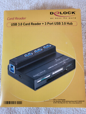 Delock 91721 USB 3.0 Card Reader All in 1 + 3 Port Hub