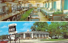 1965 NJ Clementon Bellevue Colonial Diner Restaurant Super Mint Postcard N51
