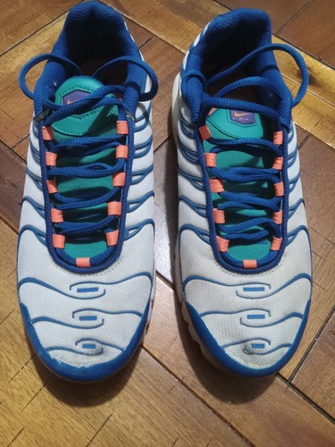 Size 7Y Nike Air Max TN Air, Blue & White 655020-114 - Picture 2 of 12