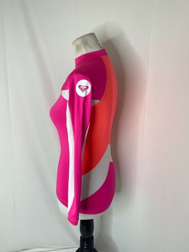 Girl's Size 4 Shirt Roxy Pink and Orange High Neck Long Sleeve Athletic - Picture 5 of 7