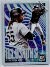 2020 panini donruss optic baseball josh bell illusions silver holo prizm #11