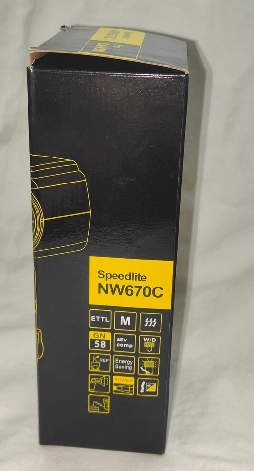 NEEWER NW-670C GN 58 FLASH SPEEDLITE W/ LCD FOR CANON DLSR CAMERAS NEW OPEN BOX - Image 2 of 4