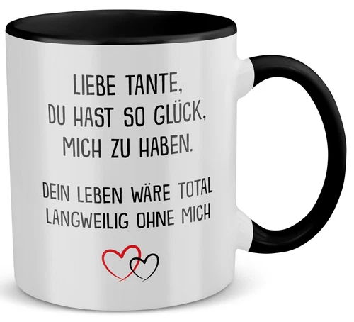 Beste Tante Geschenk Geburtstag Tasse Spruch Weihnachten Kaffeetasse Frauen