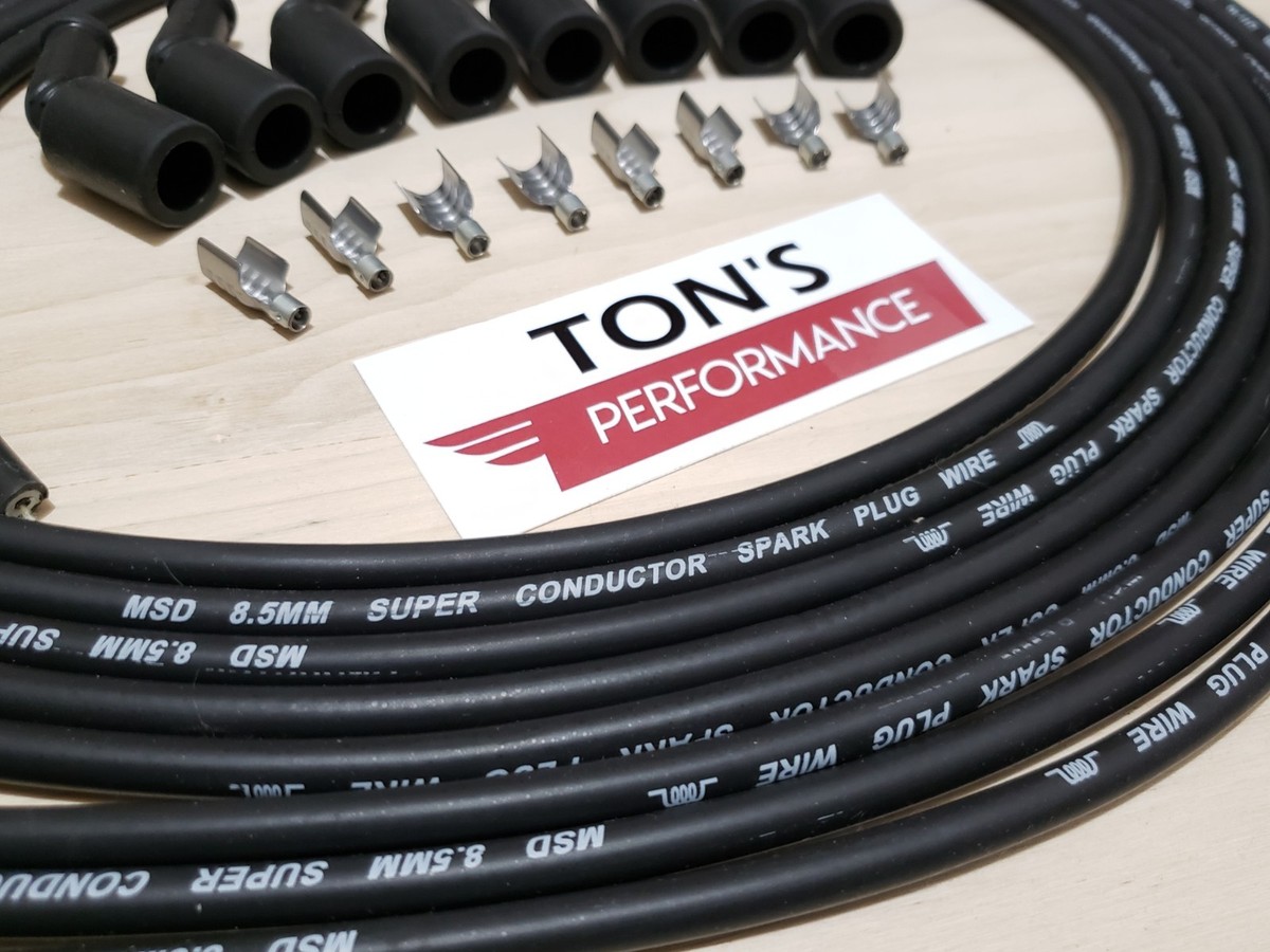 16" MSD 8.5mm LSX LS1 LS2 LQ9 Universal 90 Degree Spark Plug - Foto 5