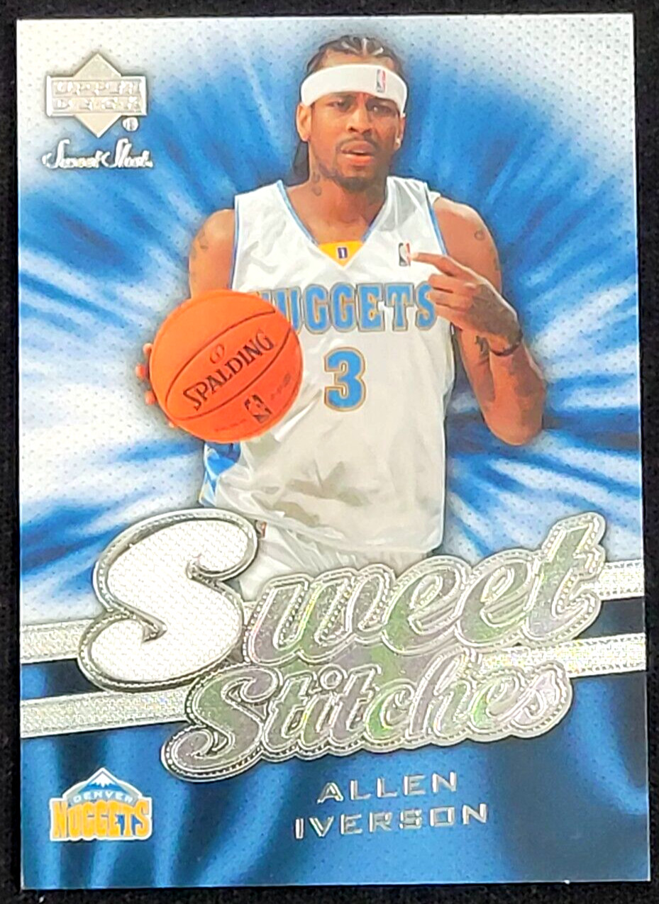 2007-08 UD SWEET SHOT ALLEN IVERSON SWEET STITCHES GAME USED JERSEY CARD