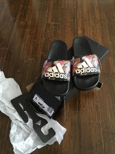 Adilette Comfort Slides - Black Sandals 