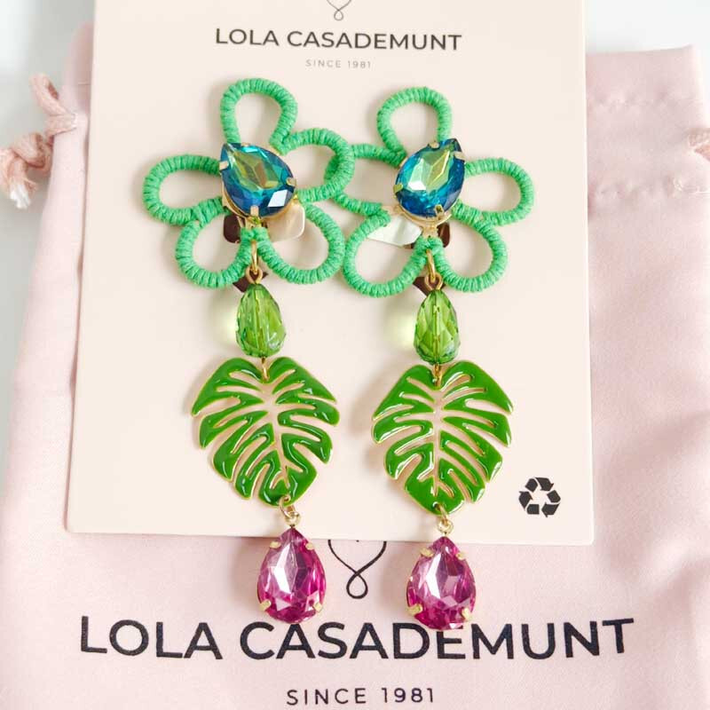 Lola Casademunt Retro Drop Earrings for Women - Elegant Party & Vacation Jewelry