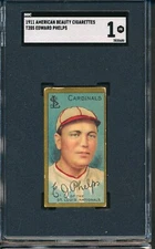1911 T205 American Beauty: EDWARD PHELPS St. Louis Cardinals Looks EX ~ SGC 1  