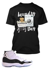 Laundry Day T Shirt Graphic Sneaker Tee Shirt Match Retro J11 Concord Shoe Men