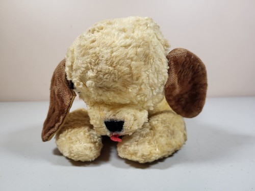 Vintage Knickerbocker Sleepy Head Puppy Dog Plush Stuffed Animal Tan Brown - 第 2/11 張圖片