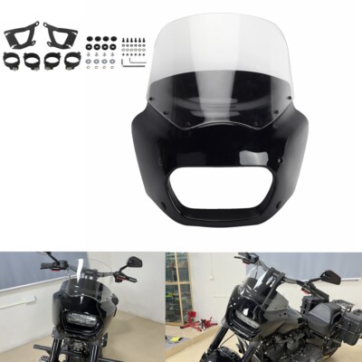 For Harley Softail Fat Bob FXFB FXFBS 2018-2024 Headlight Fairing Windshield Kit