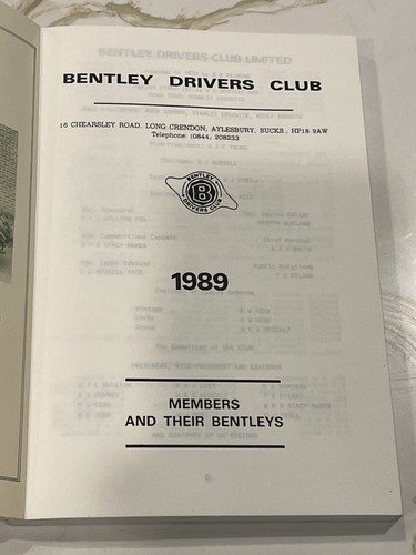 Soci Bentley Drivers Club e le loro Bentley 1989 Automobilia / Memorabilia - Foto 2 di 5