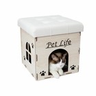 Pet Life Foldaway Collapsible Designer Cat House Furniture Bench (FN1)