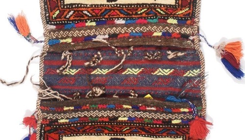 Arabian Show Horses Saddle Bag Hand Knotted By Afghan Artisan Woolen Area Rug - Picture 4 of 5