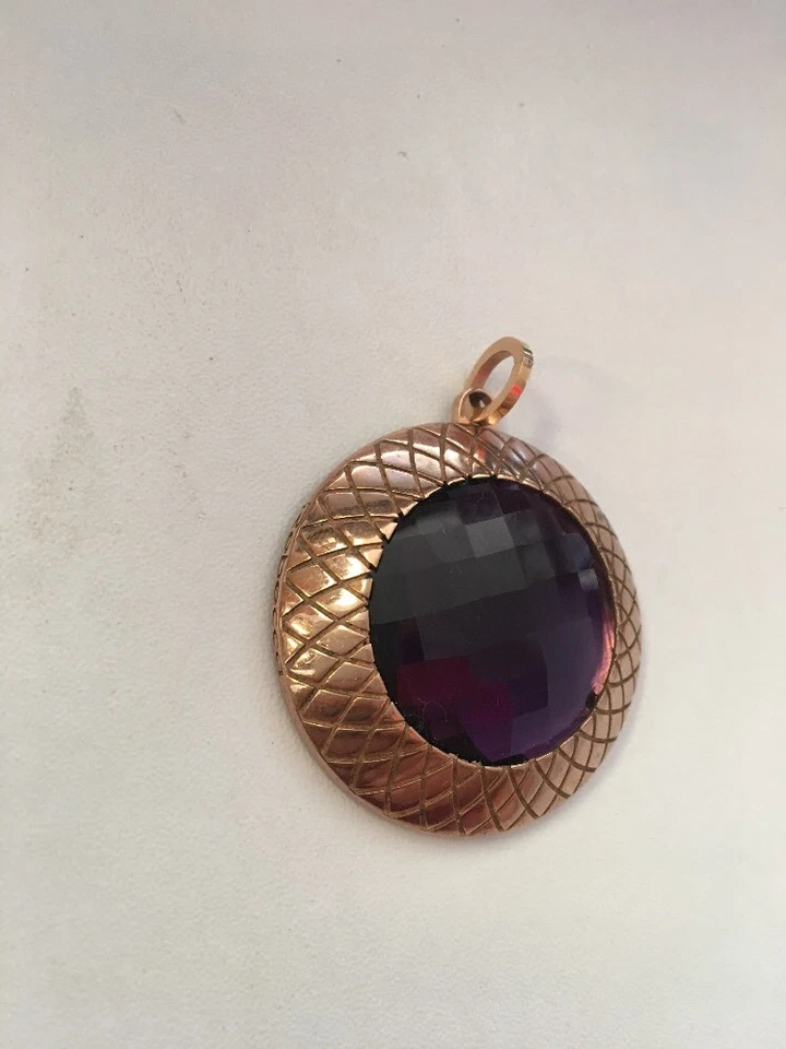 Hermoso Colgante Chapado en Oro Hecho en Italia por Rebecca Amatista Sintética. Foto 2 de 4