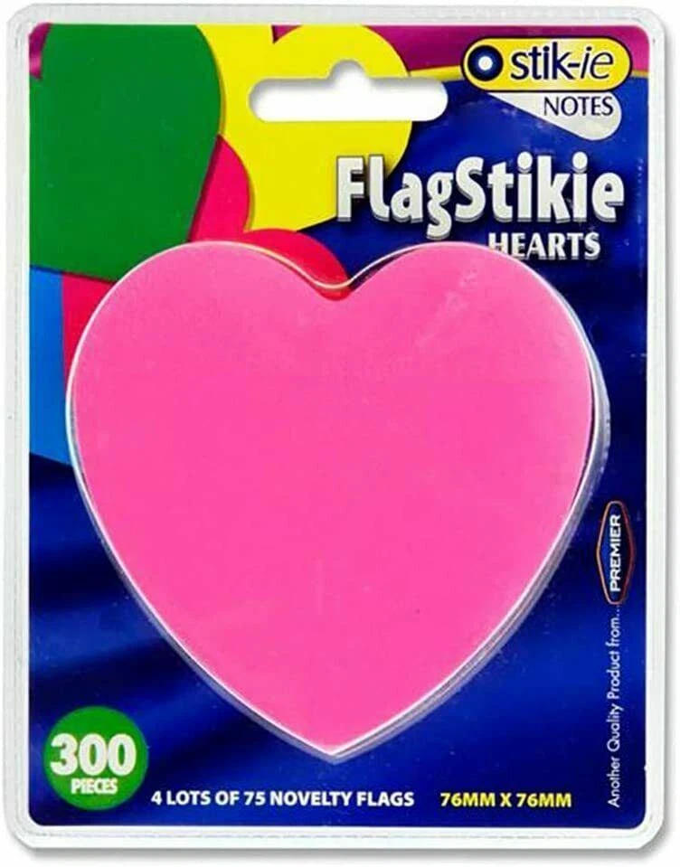 Heart Shaped Sticky Notes Post-it Premier Stationery Stik-ie 300 Love Hearts - Image 4 of 4