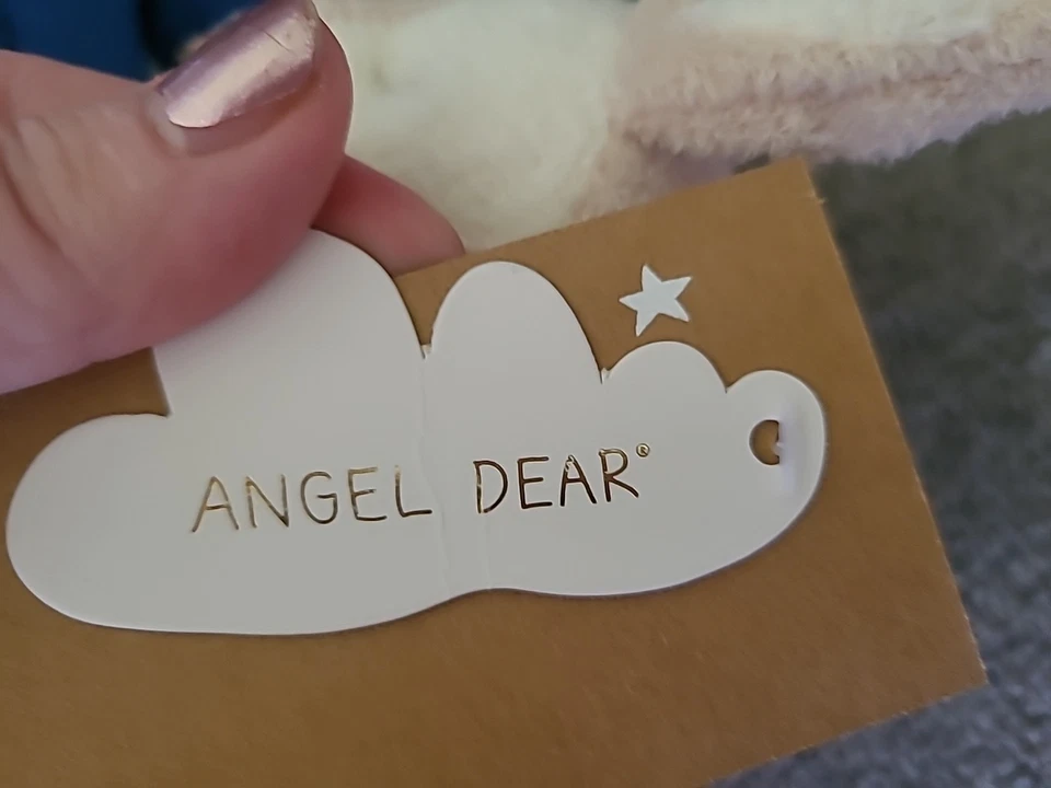 Angel Dear Baby Boy Ciervo Fawn Lovey Manta de Seguridad 13"x13" NUEVO Peluche Lovie Foto 4 de 4