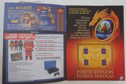 POWER RANGERS MYSTIC FORCE Spanish Empty Stickers Album 'Figus' Argentina 2006 - Picture 2 of 4
