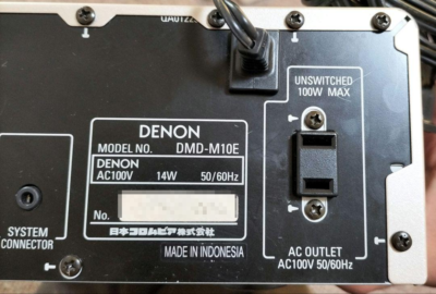 DENON DMD-M10 Mini Disk MD Deck Recorder Silver Good | eBay