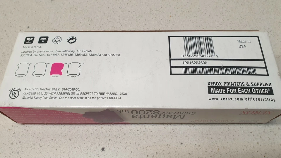 Genuine Xerox 016204600 016-2046-00 Magenta Ink Stick 5 Pack for Phaser 8200 New - Image 2 of 3