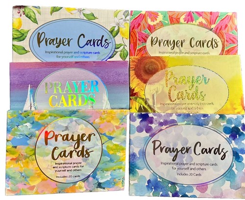 X1 CrownJewlz Christian Floral Prayer & Scripture Cards
