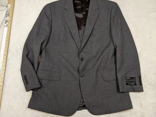 NWT JoS A Bank Men 46R Gray 100% Wool Blazer Jacket 2 Button - 第 1/16 張圖片