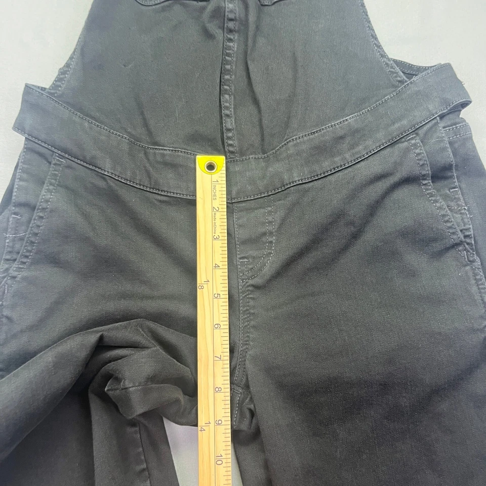 Madewell Black Overalls Cropped Straight Leg Denim Jumpsuit Size S Fits 30" - Image 2 of 4