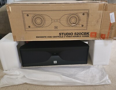 *MINT* JBL Studio Series 520C Center Speaker w/OEM Box, Foam Inserts,  50036312745|